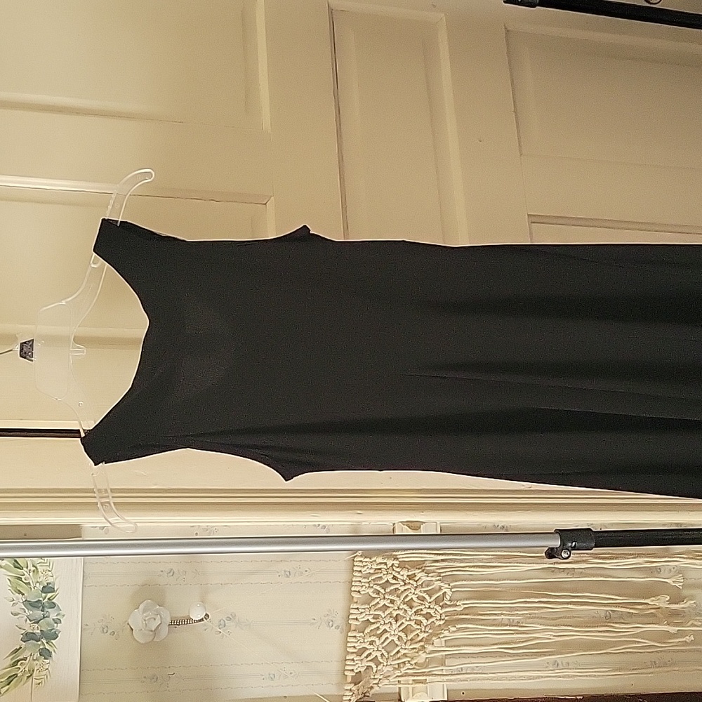 Women's black beaded dress - Picture 2 of 4